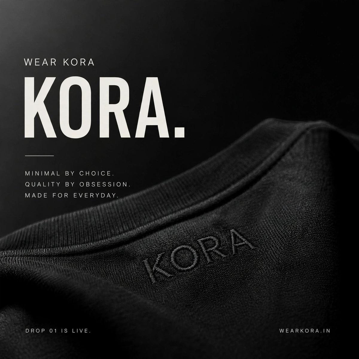 KORA Tshirt fabric closeup. 